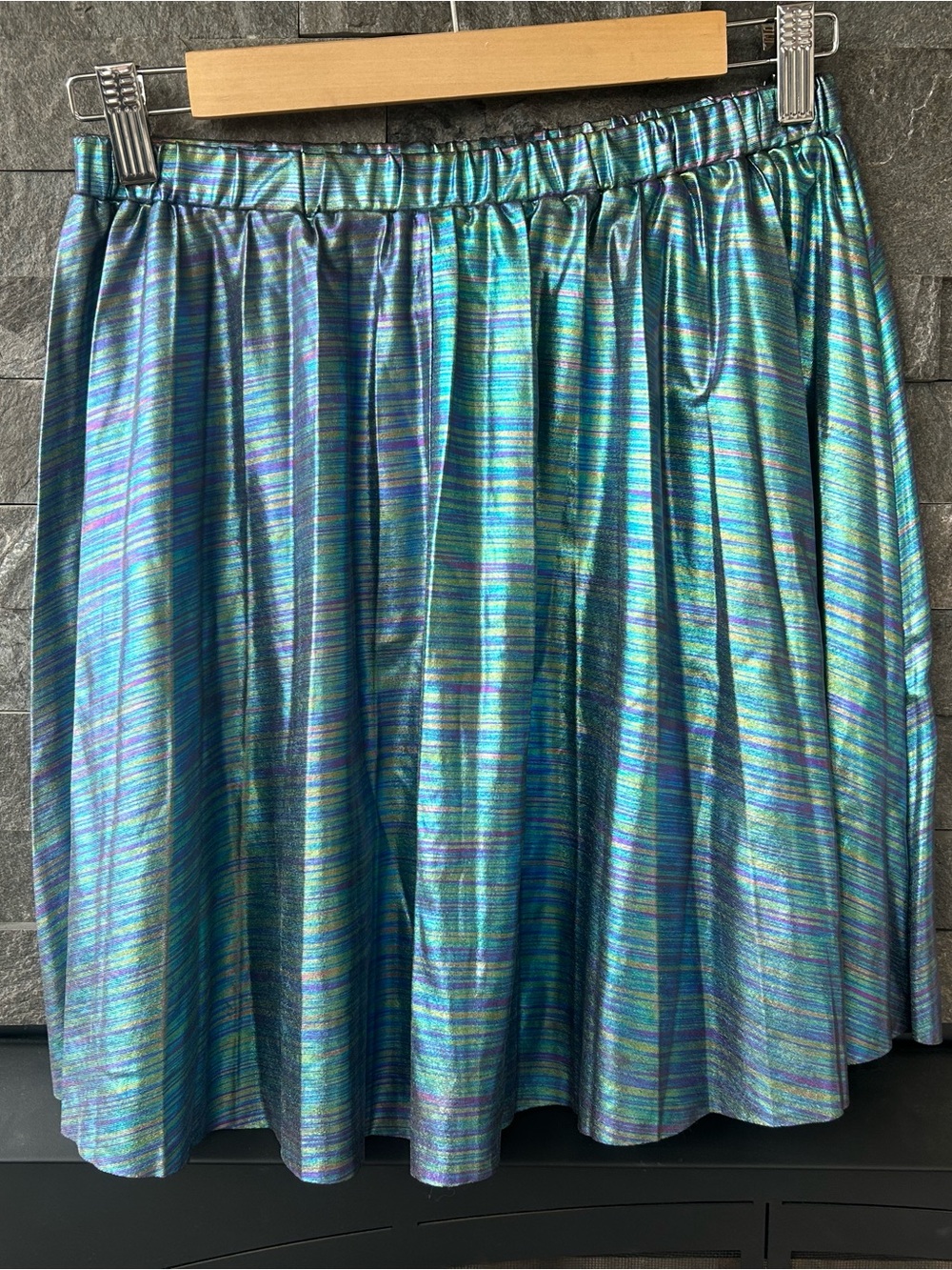 silence + noise Iridescent Teal & Blue Circle Skirt